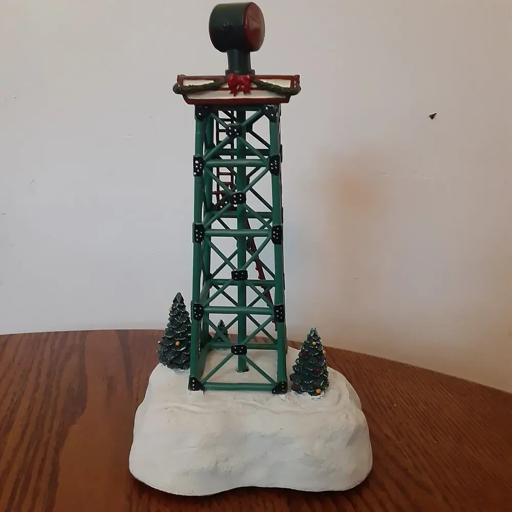 Vtg Hawthorne Village Aircraft Beacon Holiday Towers Train Accessory Tested